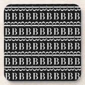 Anfangsbuchstaben B, Hintergrundfarbe auswählen Getränkeuntersetzer (Vorderseite)