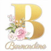 Anfangsbuchstaben B Individuelle Name Aufkleber (Vorderseite)