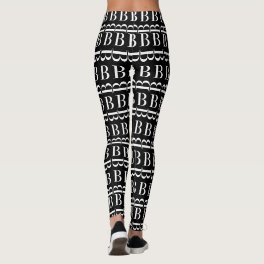 Anfangsbuchstaben B Leggings (Rückseite)
