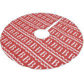 Anfangsbuchstaben B Polyester Weihnachtsbaumdecke (Schrägansicht)