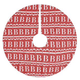 Anfangsbuchstaben B Polyester Weihnachtsbaumdecke