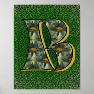 Anfangsbuchstaben B Poster