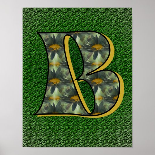 Anfangsbuchstaben B Poster (Vorne)