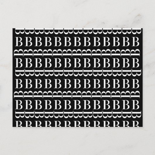 Anfangsbuchstaben B Postkarte (Vorderseite)