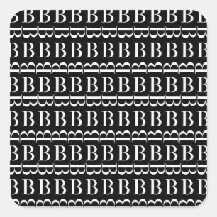 Anfangsbuchstaben B Quadratischer Aufkleber
