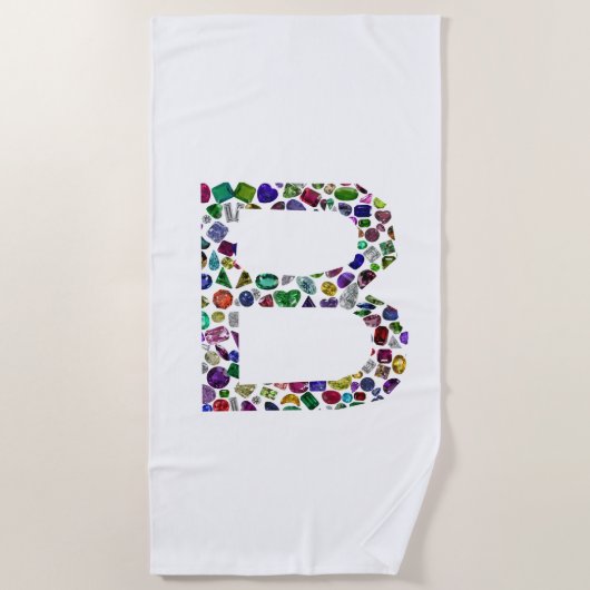 Anfangsbuchstaben B Strandtuch (Vorderseite)