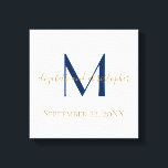 Anfangsbuchstaben Blue Gold Hochzeitdatum Geschenk Leinwanddruck<br><div class="desc">Eine schöne mit Monogramm Leinwand mit blauen und goldenen Wänden Kunst Hochzeitsgeschenk oder Geschenk für ein Paar,  mit Ihren Namen,  Vorname und Hochzeitsdatum. Es gibt viele verschiedene Größen.</div>