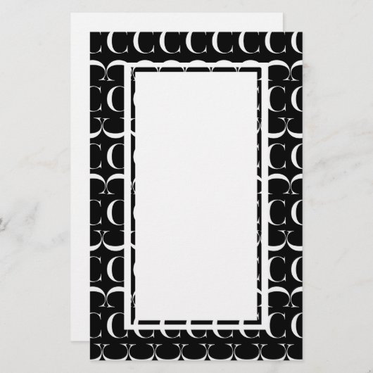 Anfangsbuchstaben C Briefpapier (Vorne/Hinten)