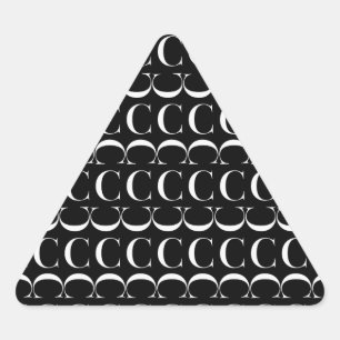 Anfangsbuchstaben C Dreieckiger Aufkleber