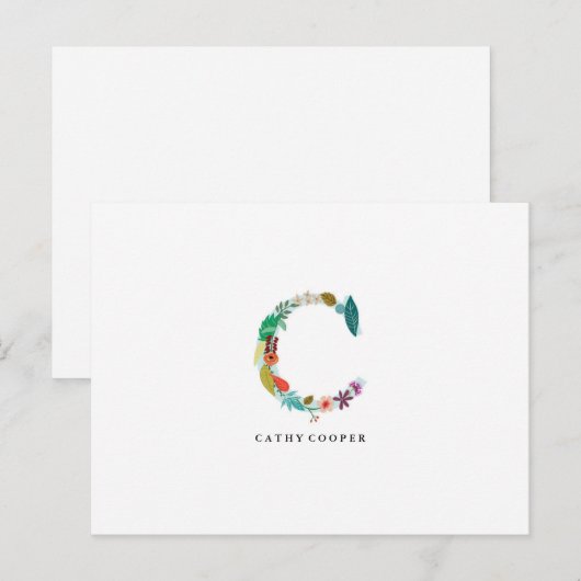 Anfangsbuchstaben - C - Flachbildschirm Postkarte (Vorne/Hinten)