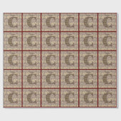 Anfangsbuchstaben C Ihr Name Elegant Geschenkpapier (Flach)