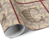 Anfangsbuchstaben C Ihr Name Elegant Geschenkpapier (Rolleneckpunkt)