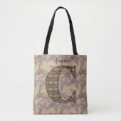 Anfangsbuchstaben C Ihr Name Elegant Tasche (Vorderseite)