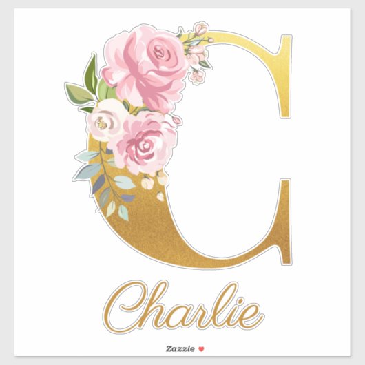 Anfangsbuchstaben C Individuelle Name Aufkleber (Blatt)