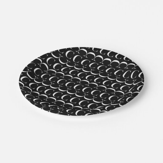 Anfangsbuchstaben C Pappteller (Schrägansicht)