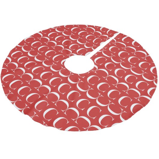 Anfangsbuchstaben C Polyester Weihnachtsbaumdecke (Schrägansicht)