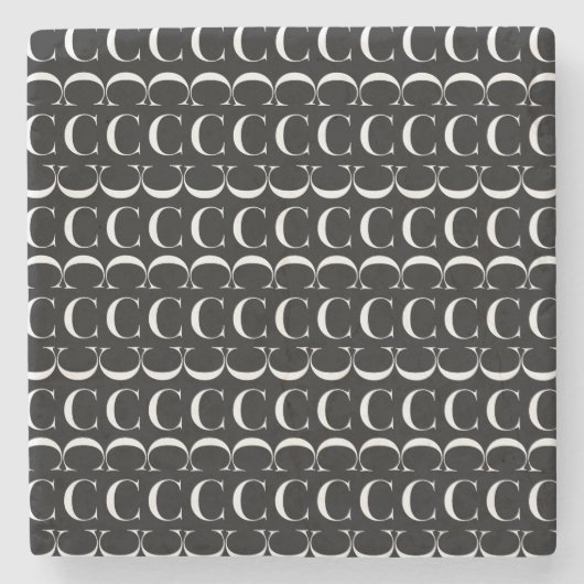 Anfangsbuchstaben C Steinuntersetzer (Vorderseite)