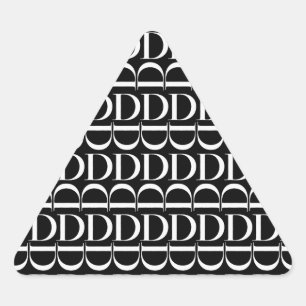 Anfangsbuchstaben D Dreieckiger Aufkleber