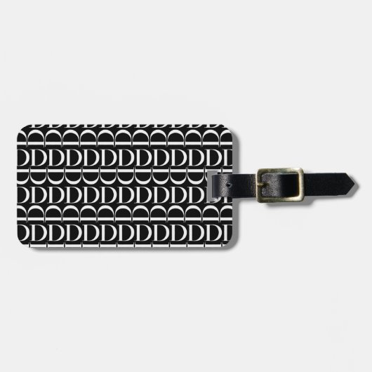 Anfangsbuchstaben D Gepäckanhänger (Vorderseite horizontal)