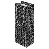 Anfangsbuchstaben D Geschenktüte Für Weinflaschen (Rückseite Schrägansicht)