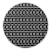 Anfangsbuchstaben D Keramikknauf (Vorderseite)