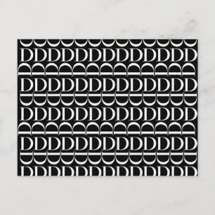 Anfangsbuchstaben D Postkarte
