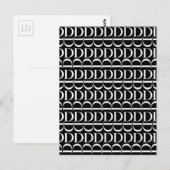 Anfangsbuchstaben D Postkarte (Vorne/Hinten)