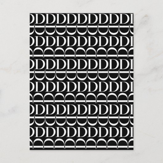 Anfangsbuchstaben D Postkarte (Vorderseite)