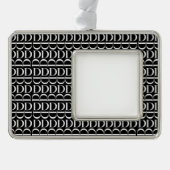 Anfangsbuchstaben D Rahmen-Ornament Silber (Vorderseite)