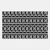 Anfangsbuchstaben D Rechteckiger Aufkleber (Vorderseite)