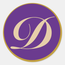 Anfangsbuchstaben D Runder Aufkleber