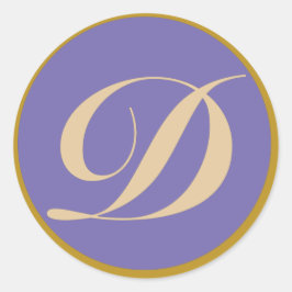 Anfangsbuchstaben D Runder Aufkleber