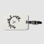 Anfangsbuchstaben der neutralen Creme des botanisc Gepäckanhänger (Vorderseite (Horizontal))