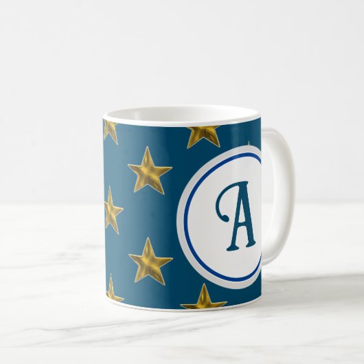 Anfangsbuchstaben der Star Monogram-Reihe Kaffeetasse (VorderseiteRechts)