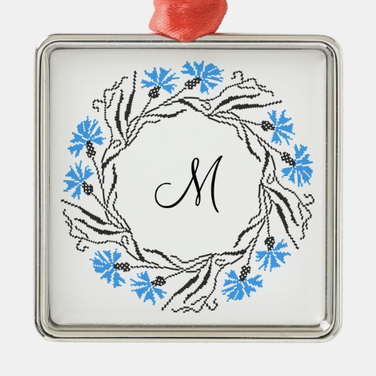 Anfangsbuchstaben des Kreissymbols Silbernes Ornament (Vorne)