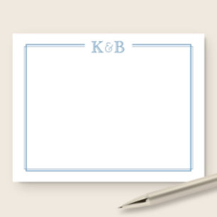 Anfangsbuchstaben des Paares Monogramm für Frischv Mitteilungskarte