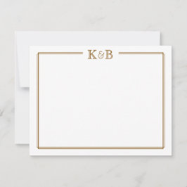 Anfangsbuchstaben des Paares Sein Ihr Monogramm Br Mitteilungskarte