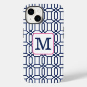 Anfangsbuchstaben des weißen Octagon Monogram Case-Mate iPhone Hülle (Rückseite)