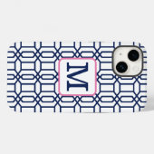 Anfangsbuchstaben des weißen Octagon Monogram Case-Mate iPhone Hülle (Rückseite (Horizontal))