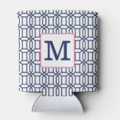 Anfangsbuchstaben des weißen Octagon Monogram Dosenkühler (Rückseite)