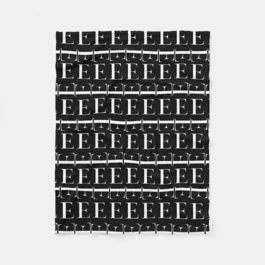 Anfangsbuchstaben E Fleecedecke (Vorderseite)