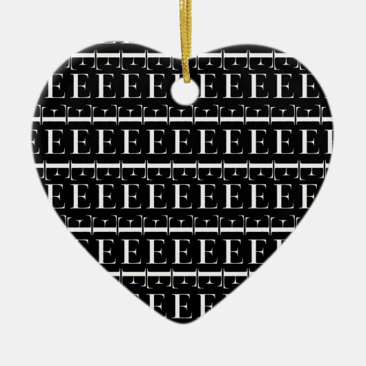 Anfangsbuchstaben E Keramikornament (Vorne)