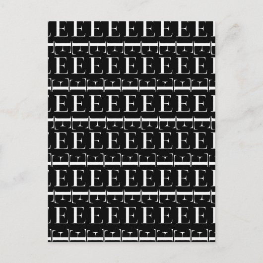 Anfangsbuchstaben E Postkarte (Vorderseite)