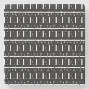 Anfangsbuchstaben E Steinuntersetzer