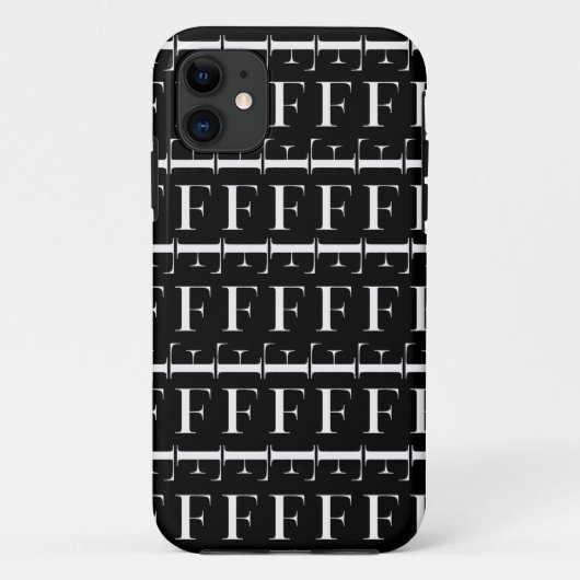 Anfangsbuchstaben F Case-Mate iPhone Hülle (Rückseite)