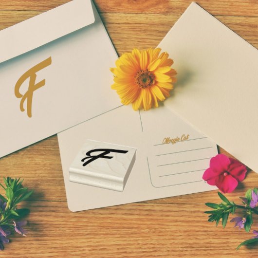 Anfangsbuchstaben F Gummistempel