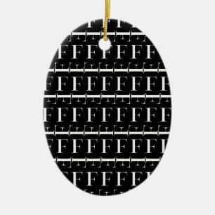 Anfangsbuchstaben F Keramikornament