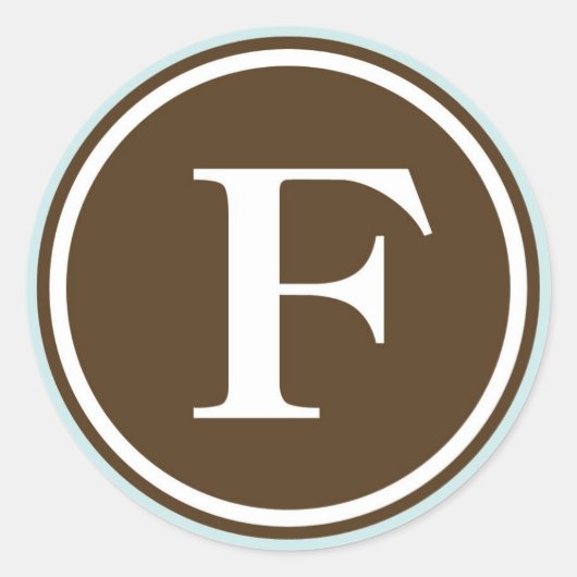 Anfangsbuchstaben F-Monogramm Siegel-Gastgeschenk Runder Aufkleber (Vorderseite)