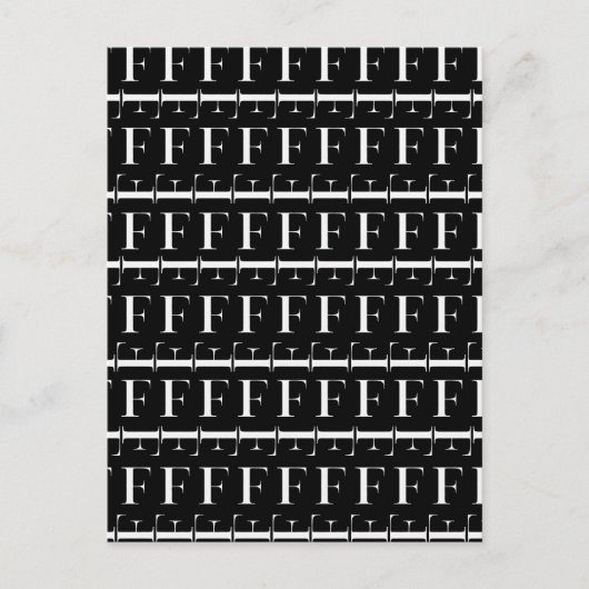 Anfangsbuchstaben F Postkarte (Vorderseite)
