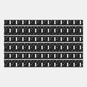 Anfangsbuchstaben F Rechteckiger Aufkleber